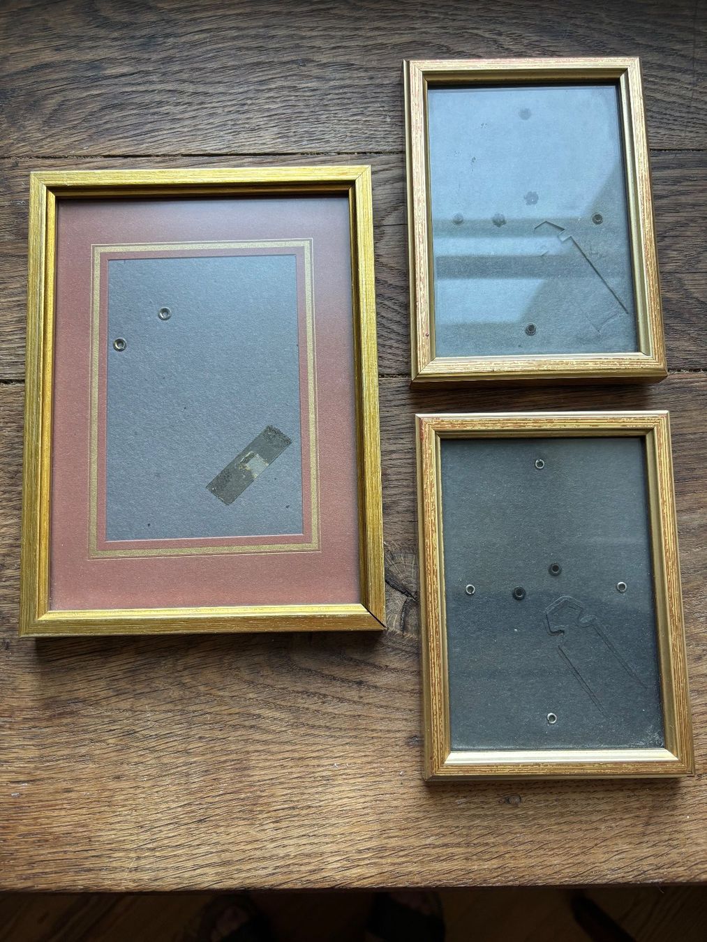 Bilderrahmen: 3 Goldene Bilderrahmen, Vintage – Gebraucht aus Horgen von uge_pd5p
