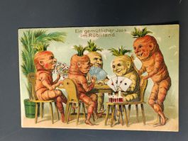 Litho PK / Ein gemütlicher Jass im Rübliland Gelaufen 1914