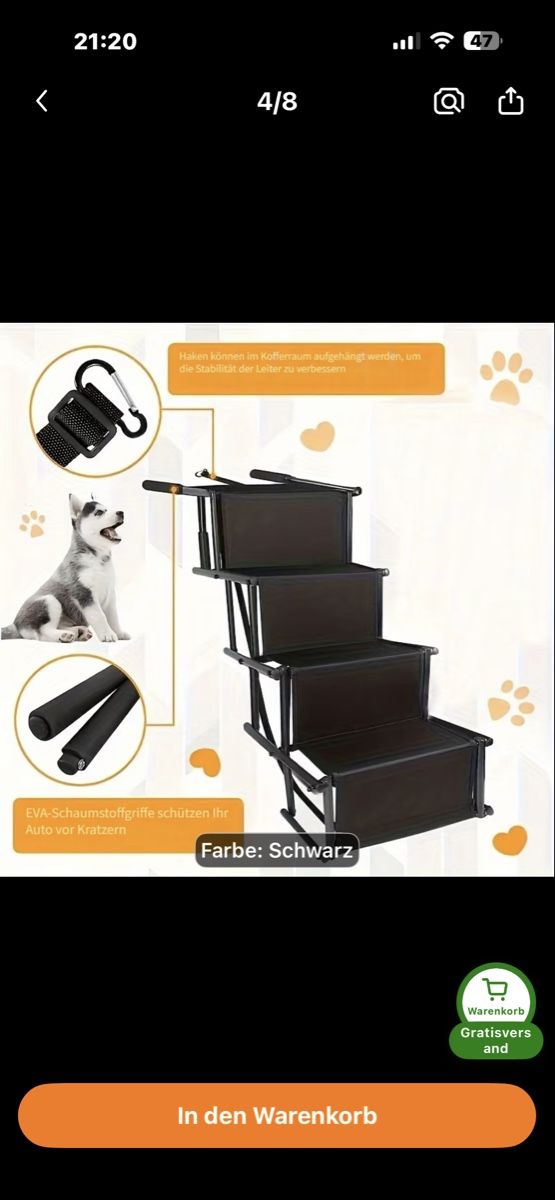 Treppen: Auto- Hunde- Treppe  – Neu und originalverpackt aus St. Gallen von Sinderella24 1