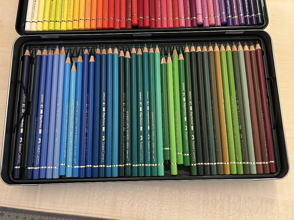 Bleistifte, Farbstifte & Kreide: 110+ Faber-Castell Polychromos Farbstifte – Gebraucht aus Bettingen von Pitagyros 2