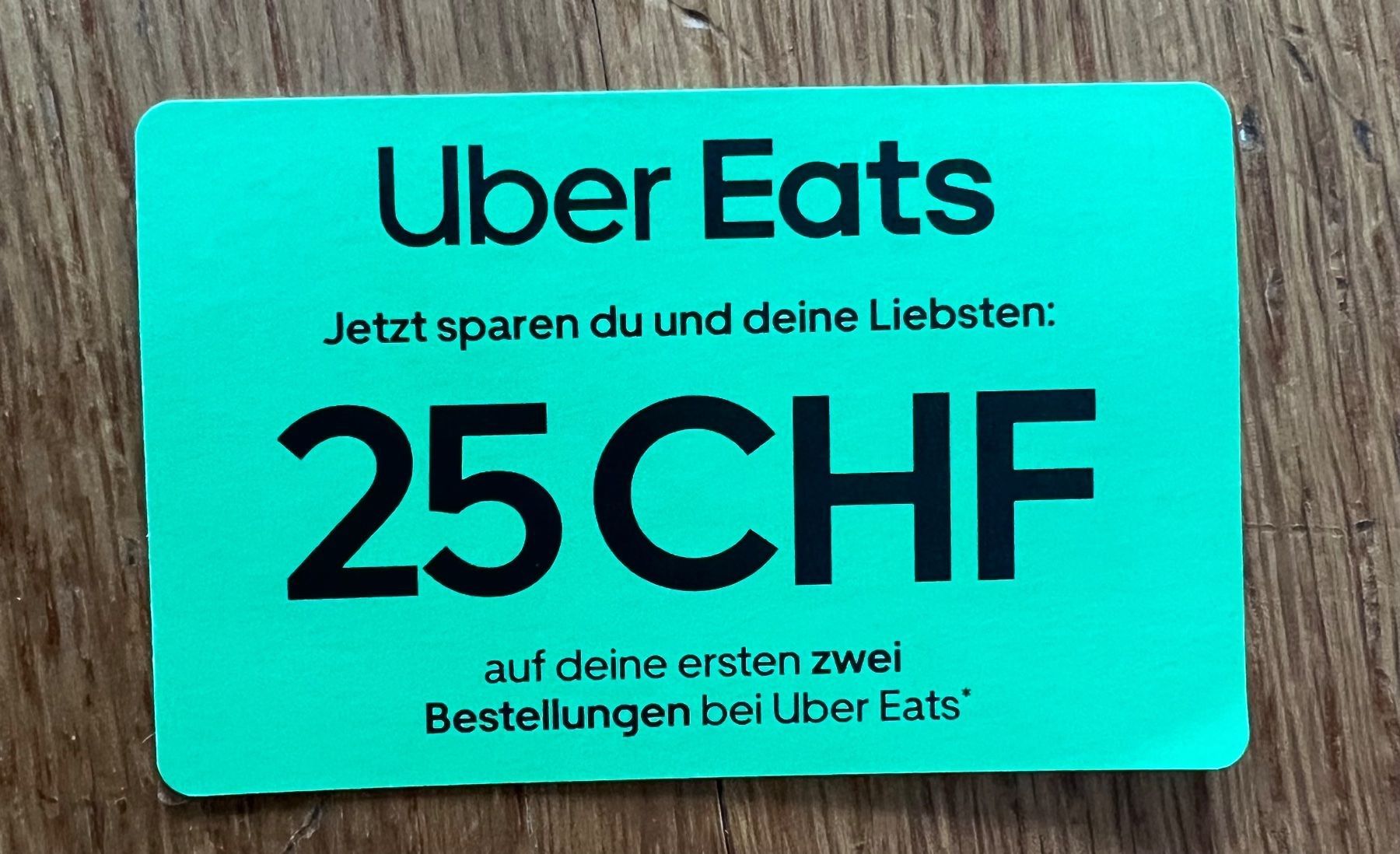 SOFORTVERSAND: Uber Eats Rabattcode 25.- (Neu und originalverpackt) in ...