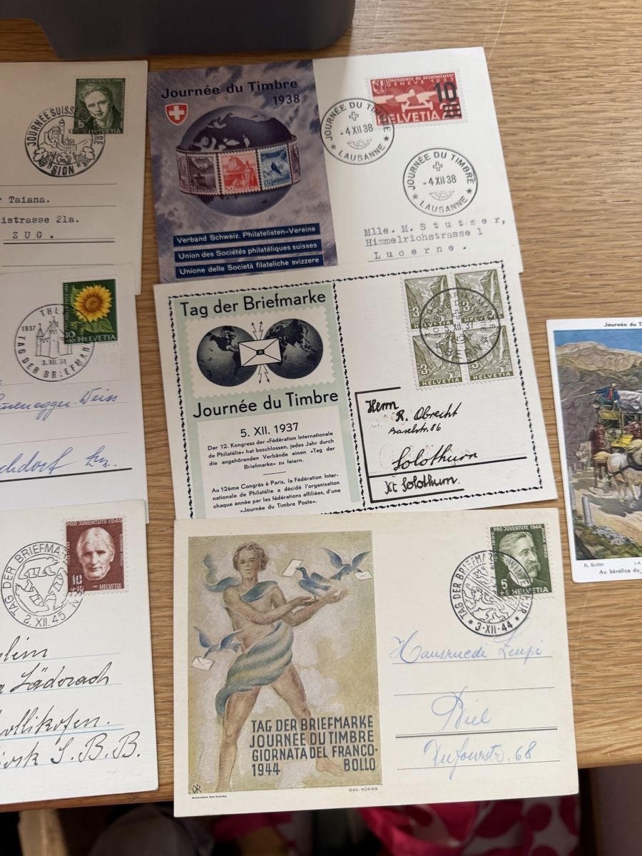 Tutti i francobolli: 19 Karten Tag der Briefmarken  – Usato da Murgenthal venduto da Tina_4055 1