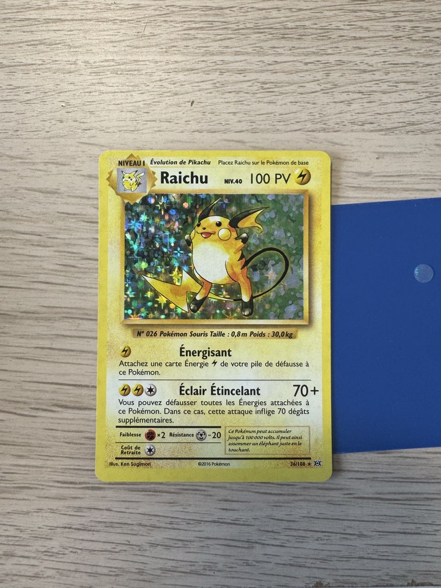 Pokémon Cartes à collectionner: Raichu 36/108 xy évolution FR – D'occasion à Fribourg par Pierre_bounw
