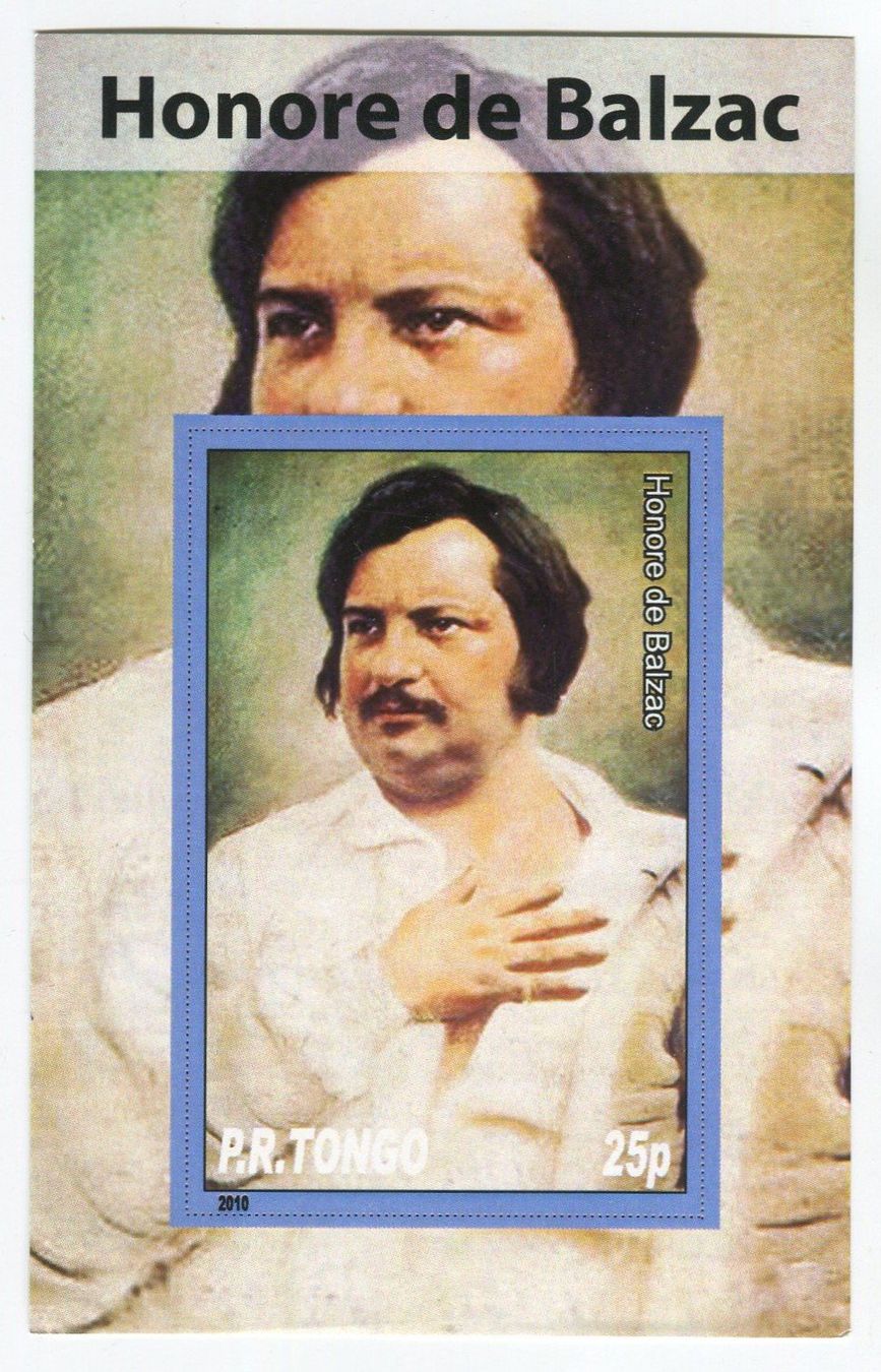 Alle Briefmarken: Block "Honoré de Balzac". Tongo – Neu und originalverpackt aus Basel von Butsch5