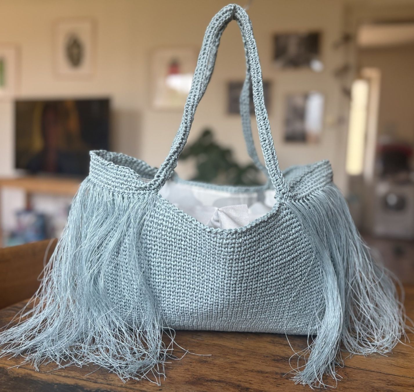 Borse da donna: RAFIA-BAG EN CROCHET HANDMADE! PIÈCE UNIQUE – Nuovo e nell'imballaggio originale da Locarno venduto da NicoNion 1
