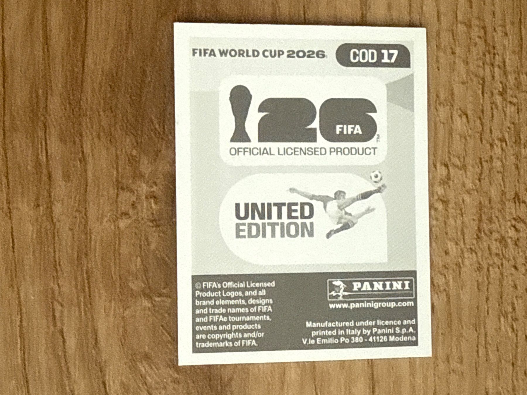 Panini Carte collezionabili: Panini FIFA WM 2026 Sticker Brian Cipenga COD 17 – Usato da Glattbrugg venduto da Schweigmatt 1