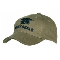 Sportliche Baseballkappe Navy Seal, Grün - schwarze Schrift