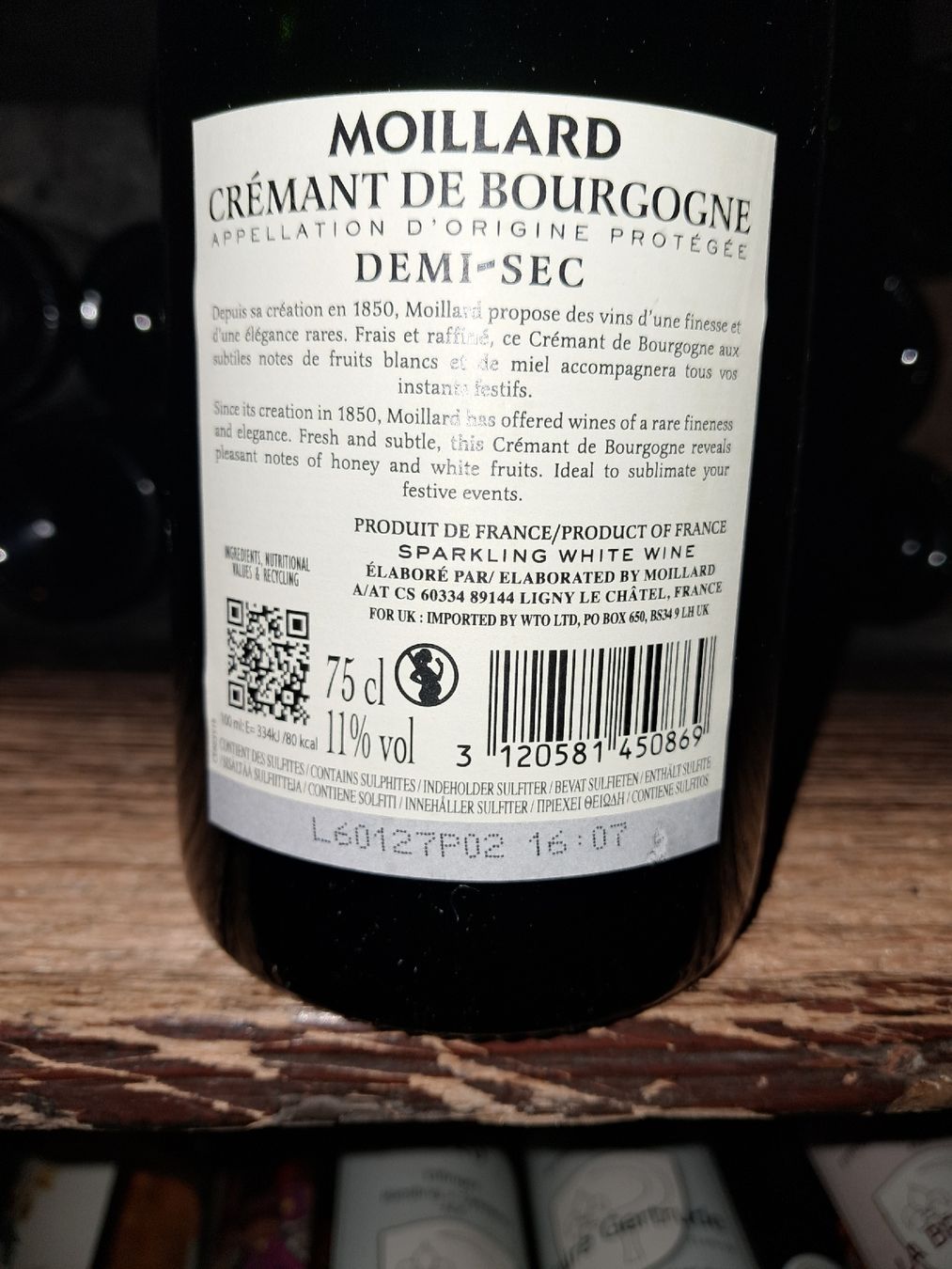 Vino: Moillard Crémant de bourgogne demi-sec 2024 – Nuovo e nell'imballaggio originale da Le locle venduto da juliensaran 3