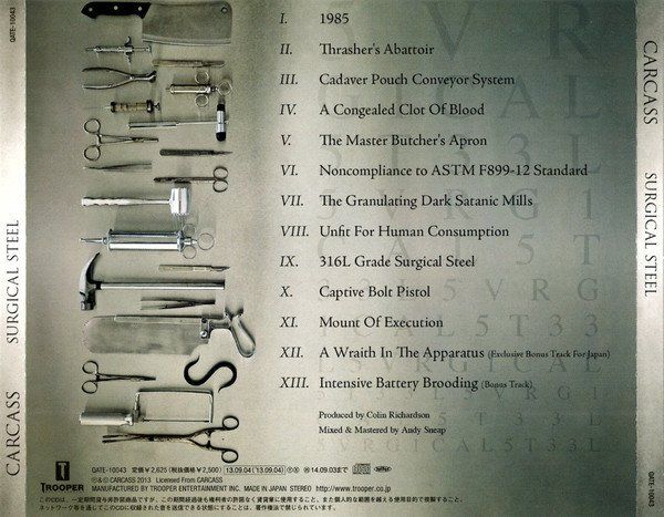 CDs: Surgical Steel Carcass CD JAPAN 2013 – Gebraucht aus Gersau von pjs_687j 1