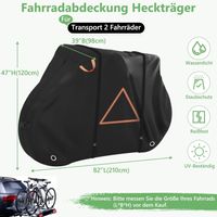 Fahrradabdeckung Heckträger für 2 Fahrräder