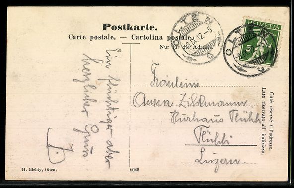 Cartoline postali: AK Olten, Alte Aarebrücke – Usato da Berlin venduto da bartko-reher 1