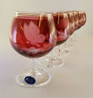 6 Sklo Bartl Kristall Cognacgläser Schmetterling