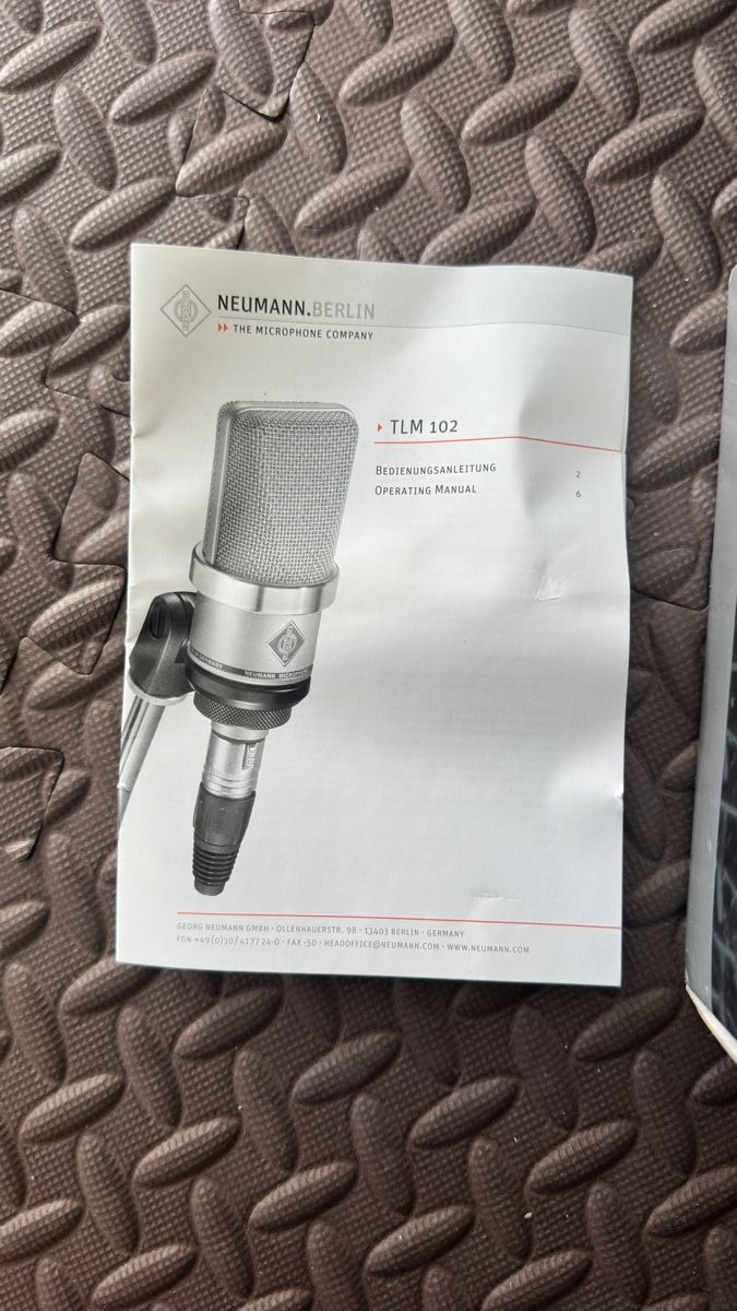 Neumann Microfoni: Neumann TLM 102 Studio Set + Original EA 4 Spinne + Box – Usato da Niederlenz venduto da CHAUsHypeWorld 3