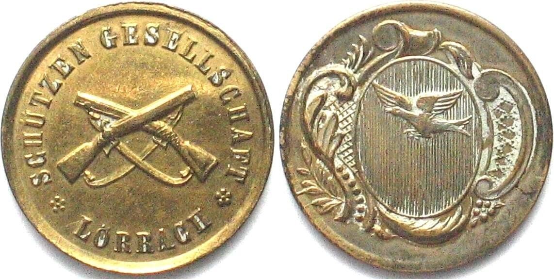 Toutes les monnaies: SCHÜTZENGESELLSCHAFT LÖRRACH Jeton (ca.1860) Messing  vz+ – D'occasion à Riehen par sesambestcoins2004