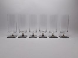 5 Vintage Rosenthal Mineralgläser Studio Line - Linear Smoke