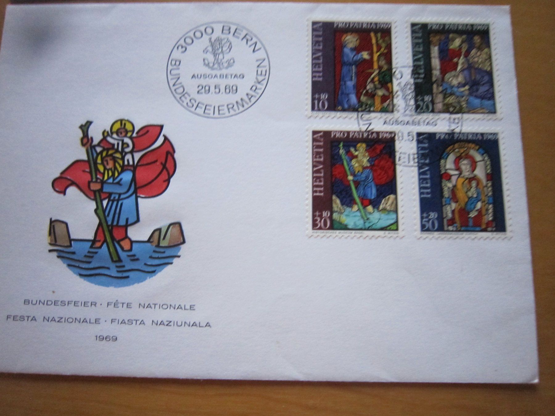 Tutti i francobolli: PP 1969 FDC und 4er Blocks mit Anhang (Nummer) – Usato da Gordola venduto da Polentaefung 1