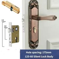 Poignée de porte  vintage silencieuse intérieure avec clés