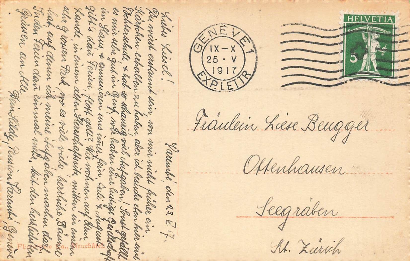Cartoline postali: Geneve – Usato da Biasca venduto da Blenio71 1