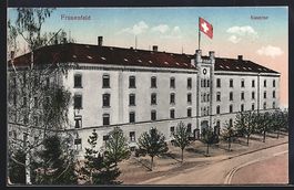 Frauenfeld, Kaserne mit Strassenpartie