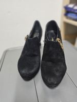 Bottines noires Joelle Raffaelli en daim, taille 38, parfait
