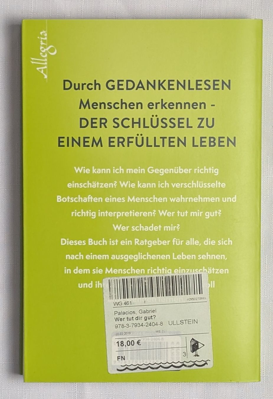 Libri: Wer tut dir gut? - Gabriel Palacios – Nuovo (secondo la descrizione) da Wängi venduto da ABIZONE-86 1