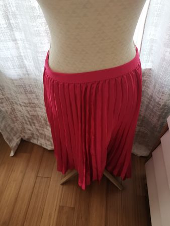 Jupe satin fushia