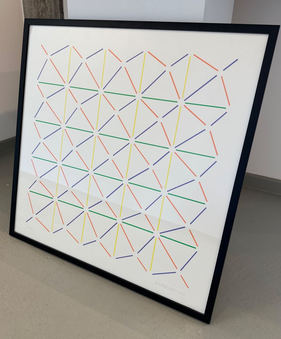 Dipinti: Composition concrète, 1973, Hans Jörg Glattfelder – Usato da neuchatel venduto da cabinetjuliart 2