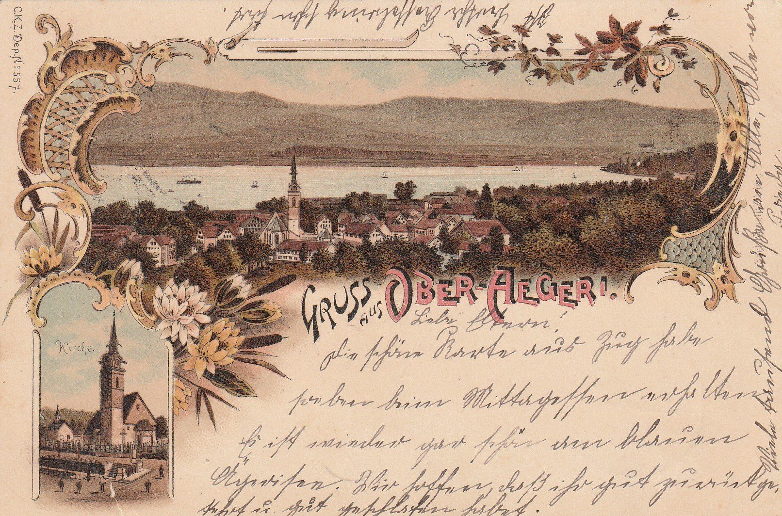 Ansichtskarten: Gruss aus Ober-Aegeri - 1899 – Gebraucht aus uttwil von Koehlerfred