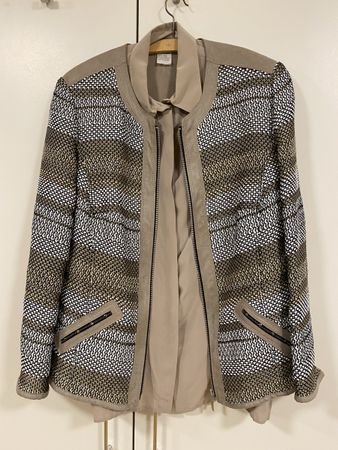 Giorgio Armani Seidenbluse Gr. 42/44 & Lebek Jacke 2er-Kombi