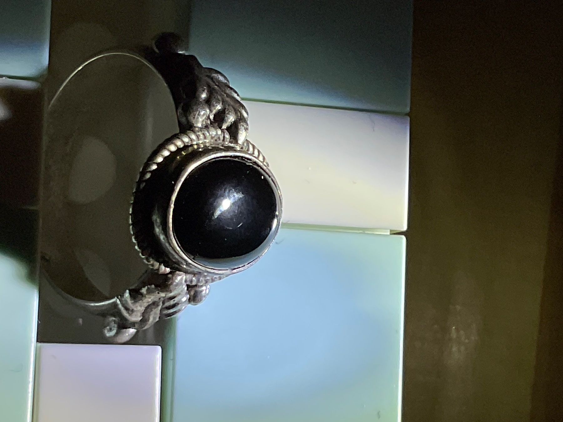 Anelli: Ring mit schwarzem Stein / Gr. 46 – Usato da Rümlang venduto da Sambas19 3