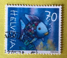 Nr.1027 GESTEMPELT Regenbogenfisch allein unterwegs 2001  ﻿