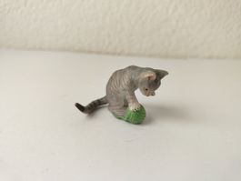 Schleich Katze mit Wollknäuel Haustier Katzen Rarität