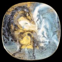 🐎 Hans Erni Porzellan-Teller "Zwei Pferde" (1992) 🐎