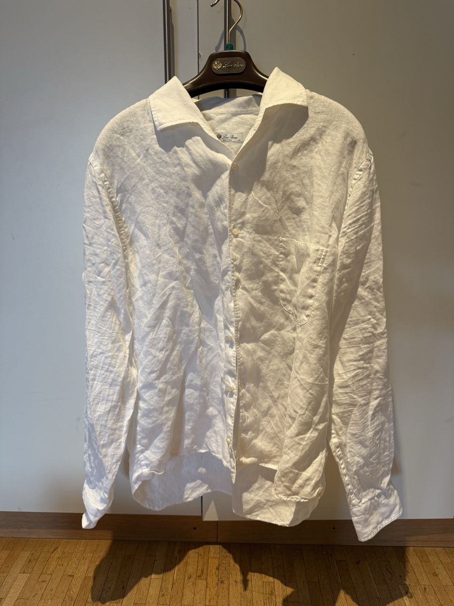 Loro Piana Hemden: Loro Piana Linen Shirt White – Gebraucht aus Genève von SG_73