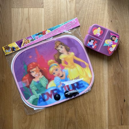 Princess Prinzessin Set: Sonnenschutz & Znünibox Lunchbox