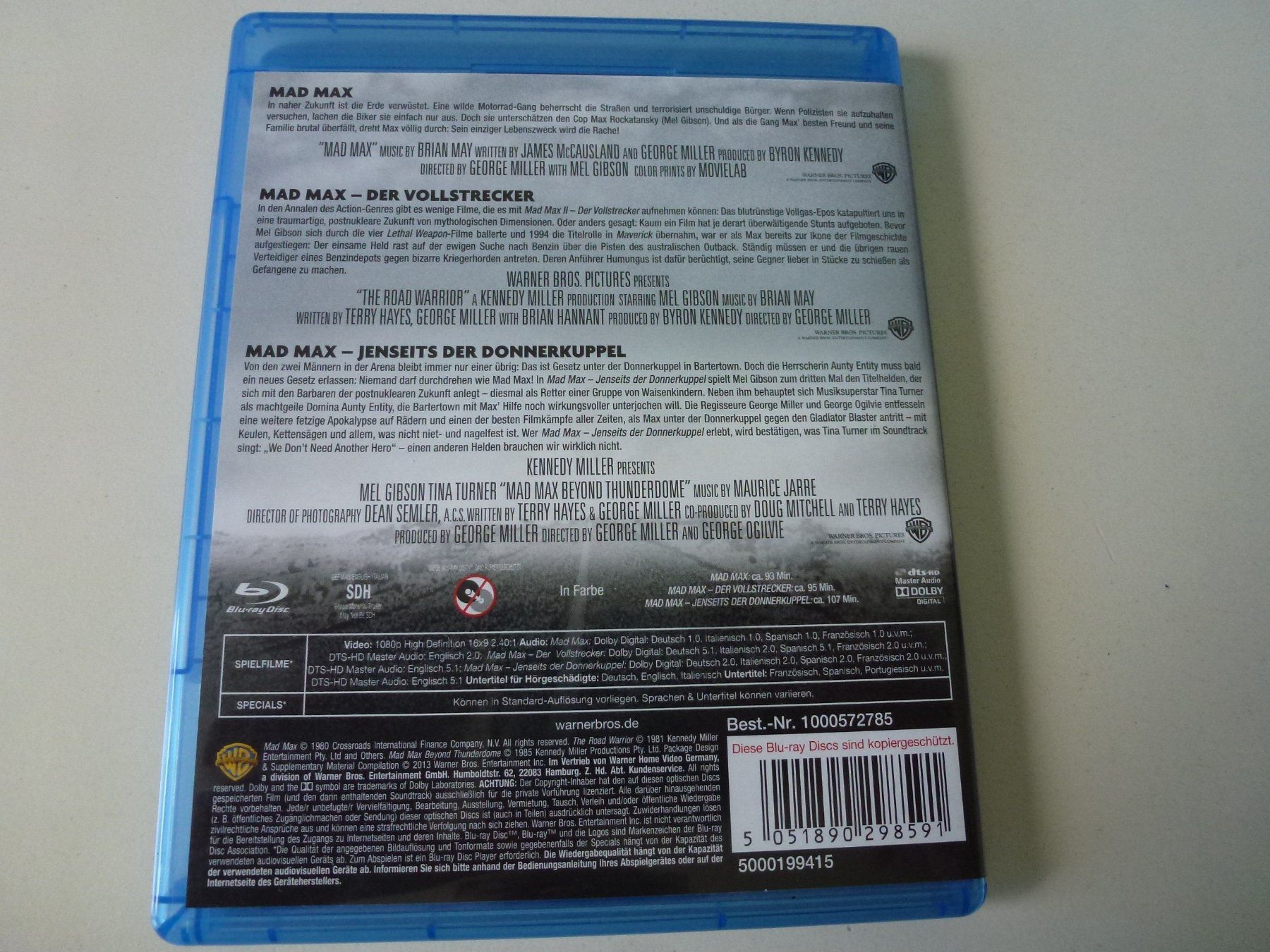 Tutti i DVDs: Mad Max 1-3 Trilogy (3 Blu-Rays) – Nuovo (secondo la descrizione) da Bern venduto da Frebo 1