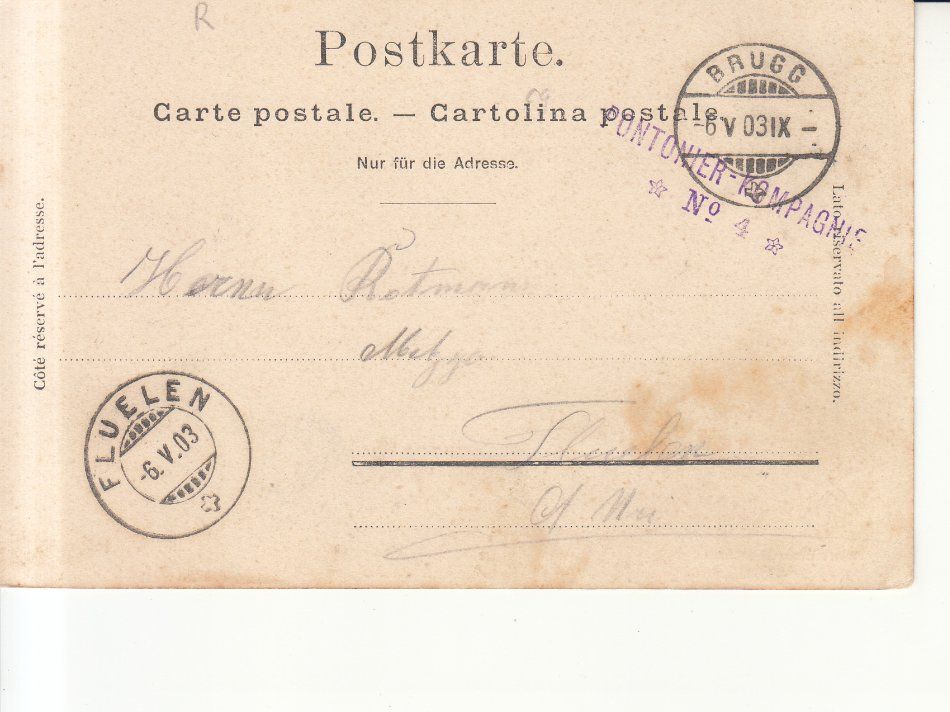 Ansichtskarten: Pontonier Kompagnie 4 Brugg 1903 – Gebraucht aus Bürglen TG von StampGraf 1