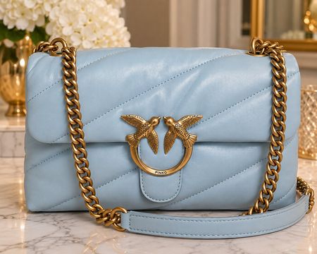 Wunderschöne Pinko Bag in Hellblau mit Goldkette ✨Top!