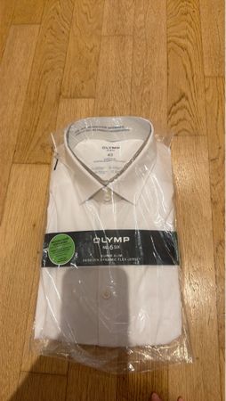 Olymp Hemd weiss Grösse 43 Super Slim Dynamic Flex