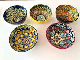 New 5 Colorful Ceramic Bowls, 12cm
