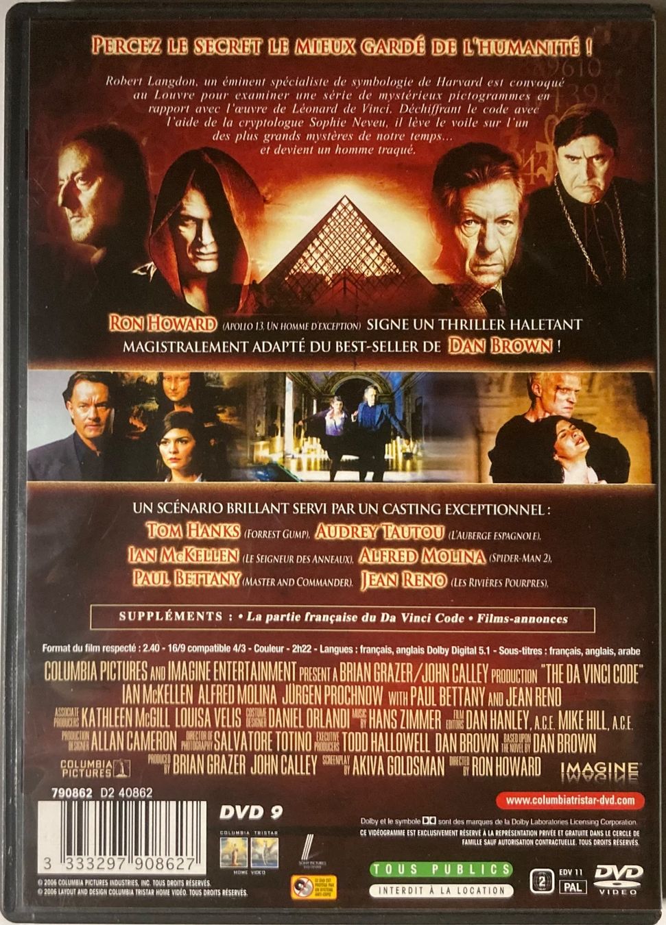 Tutti i DVDs: TOM HANKS / AUDREY TAUTOU / JEAN RENO - DA VINCI CODE – Usato da Poliez-Pittet venduto da Newtown-Records 1