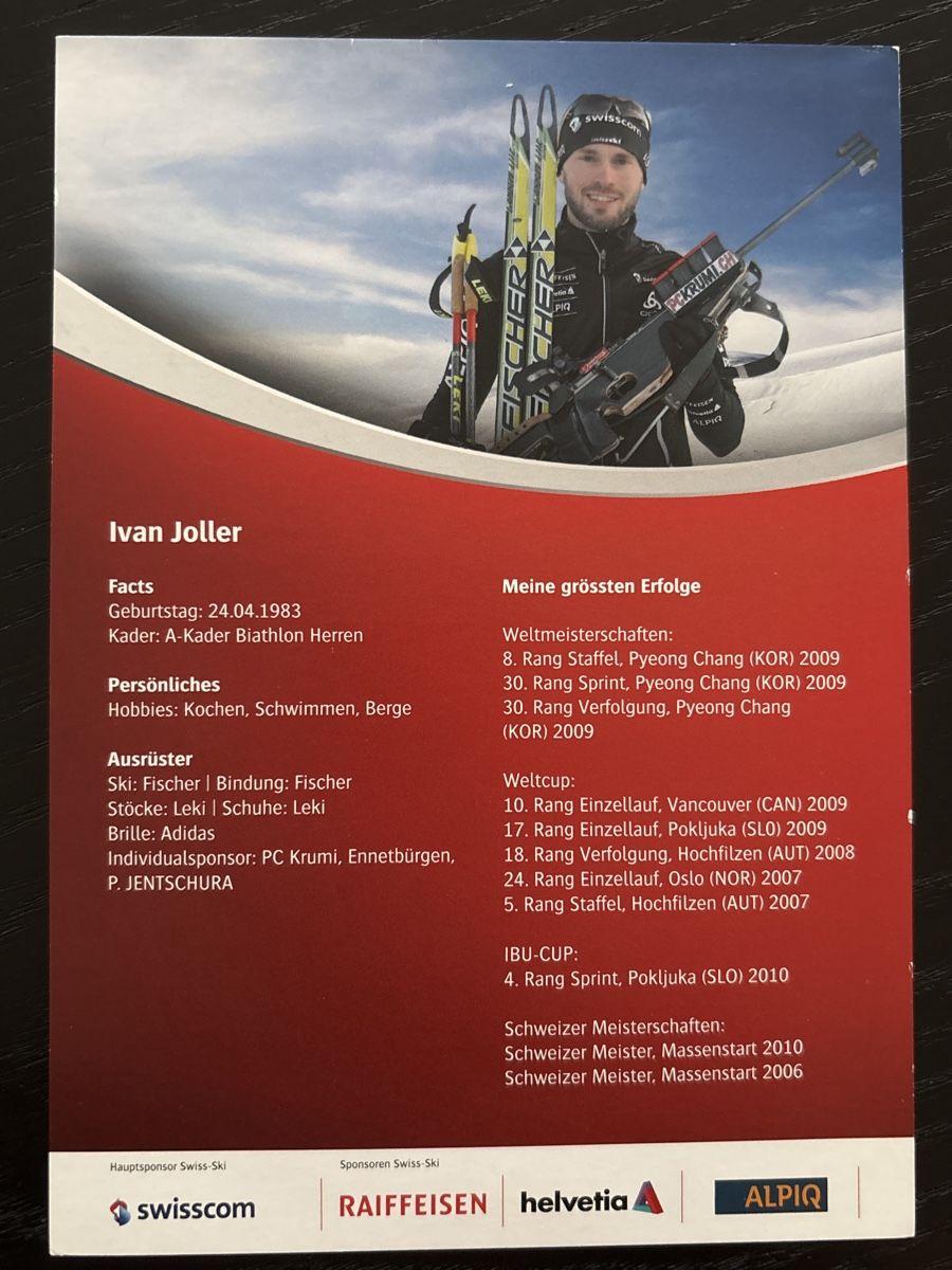 Autografi: Signierte Autogrammkarte Ivan Joller Biathlon – Usato da Uetendorf venduto da hoisle 1