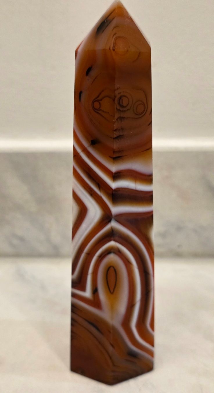 Minerali & Pietre curative: Sardonyx Achat Obelisk 236g – Nuovo e nell'imballaggio originale da Matzingen venduto da Shay_Crystalz 2