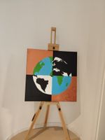 Acrylic painting  "Planet A"  60 cm x 60 cm