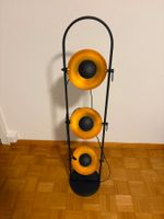 Stehleuchte schwarz/gold mit LED Leuchtmittel
