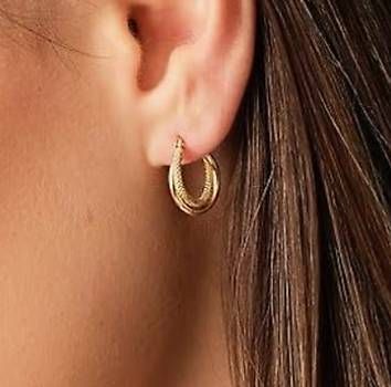 Ohrringe & -stecker: Creolen 14karat – Gebraucht aus Hemmental von 18kGold