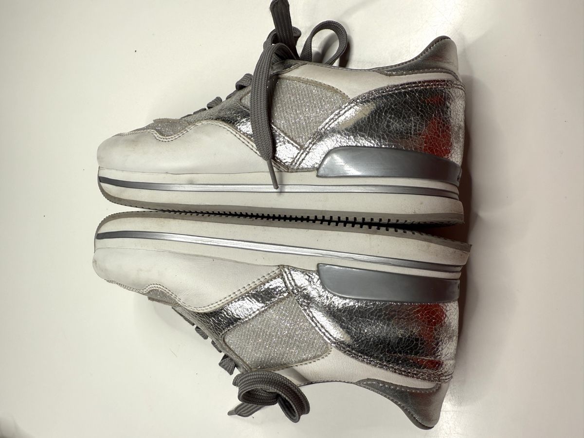 Hogan Scarpe da donna: Hogan Sneaker, Grösse 37.5, Silber-Weiss – Usato da Meggen venduto da kammann 8
