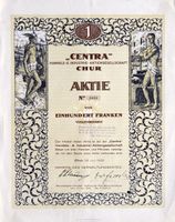 "CENTRA" Handels- & Industrie-AG, Chur - 1929