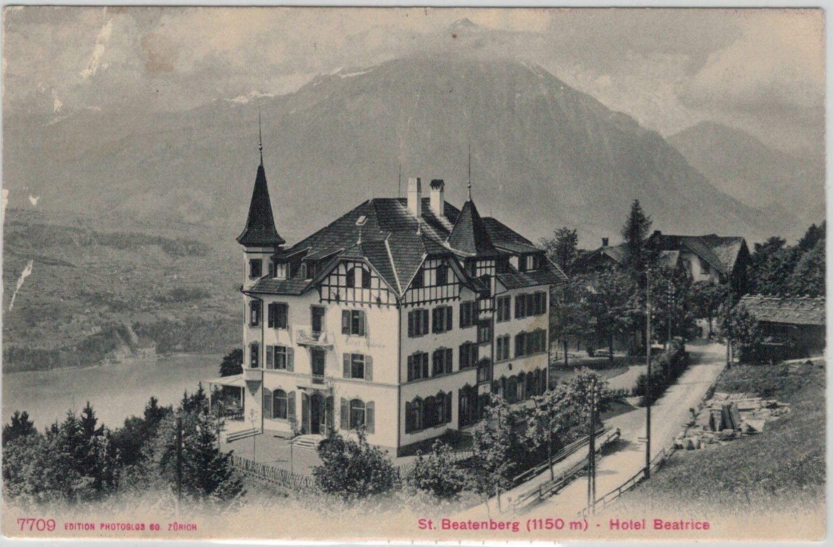 Cartoline postali: St. Beatenberg Hotel Beatrice 1908 BE 5 – Usato da Fribourg venduto da philafri