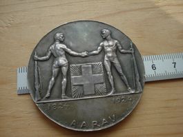 (W2) Schützenmedaillen Aarau 1924 AR ( Richter 45a)